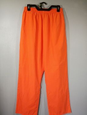 Cherokee Workwear Orange Scrub Pants Size Medium